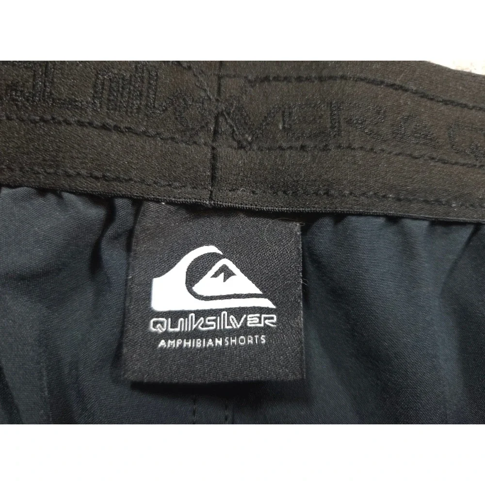 Quiksilver Amphibian Shorts Mens Medium Black Hybrid Boardshorts Swim Trunks